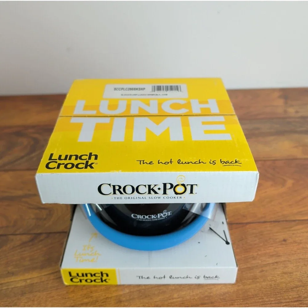 Crock-Pot Lunch Crock Food Warmer Blue Black 20 Oz Heat Travel Carry Slow Cooker